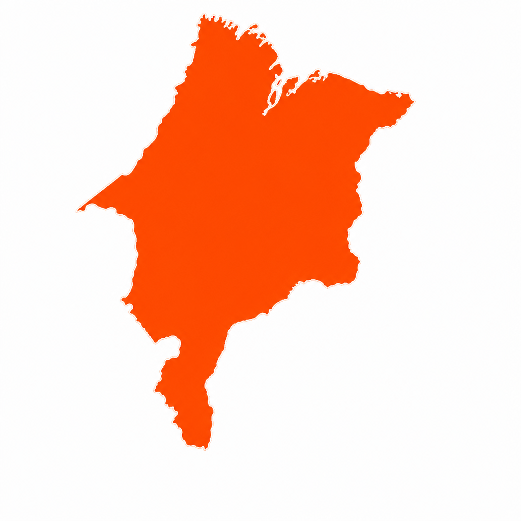 Mapa do Maranhão com pontos de atendimento da Eletroclima